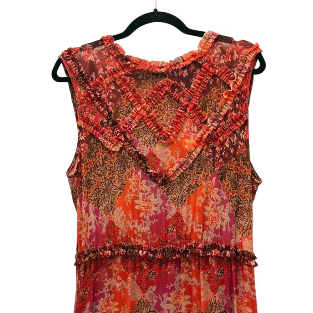 JOHNNY WAS Josephina Mesh Sleeveless Midi Tank Dress Ladies Size Medium - Picture 2 of 7